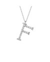 Buonocore You Are Necklace in White Gold with Letter "F" in Diamonds