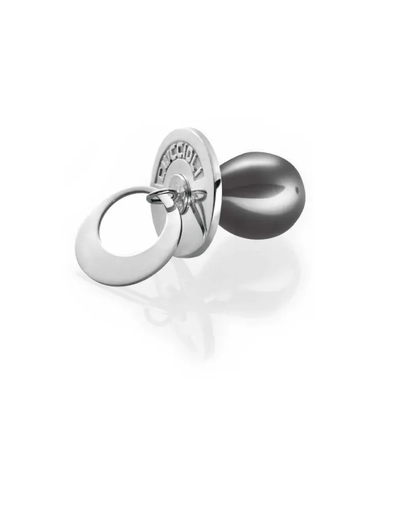I Ciuccioli Gioielli Ciuccio in argento nero 925 con collana 55cm 003