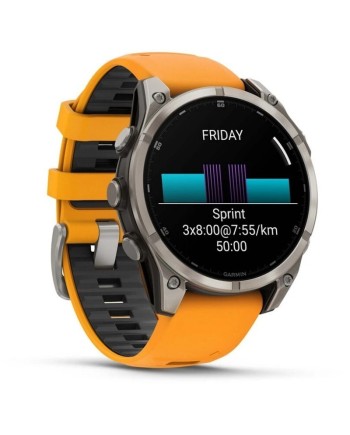 Garmin Fēnix 8 43 Amoled Smartwatch Orange Silicone Strap
