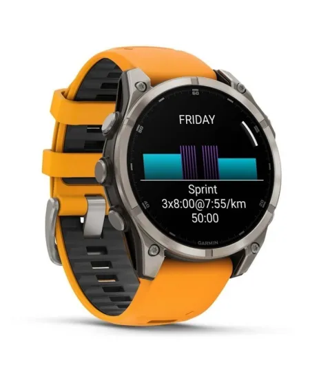 Smartwatch Garmin Fēnix 8 47 Amoled Cinturino Silicone Orange