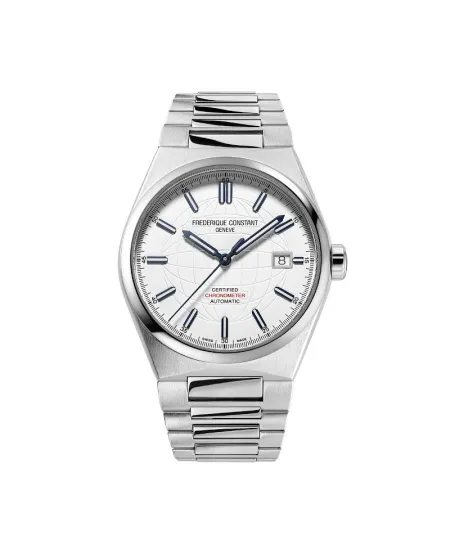 Frederique Constant Highlife COSC White Steel Strap Watch