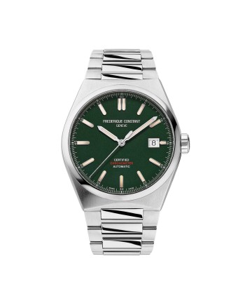 Montre Frederique Constant Highlife COSC verte avec bracelet en acier