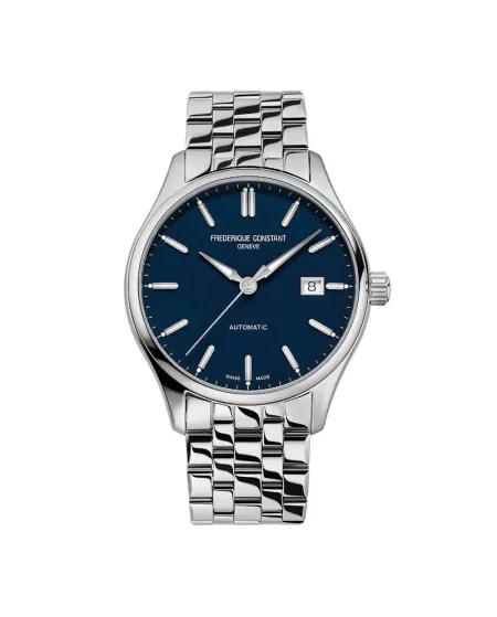 Frederique Constant Classics Index Blue Steel Strap Watch