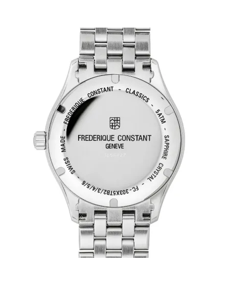 Montre Frederique Constant Classics Index bleue avec bracelet en acier