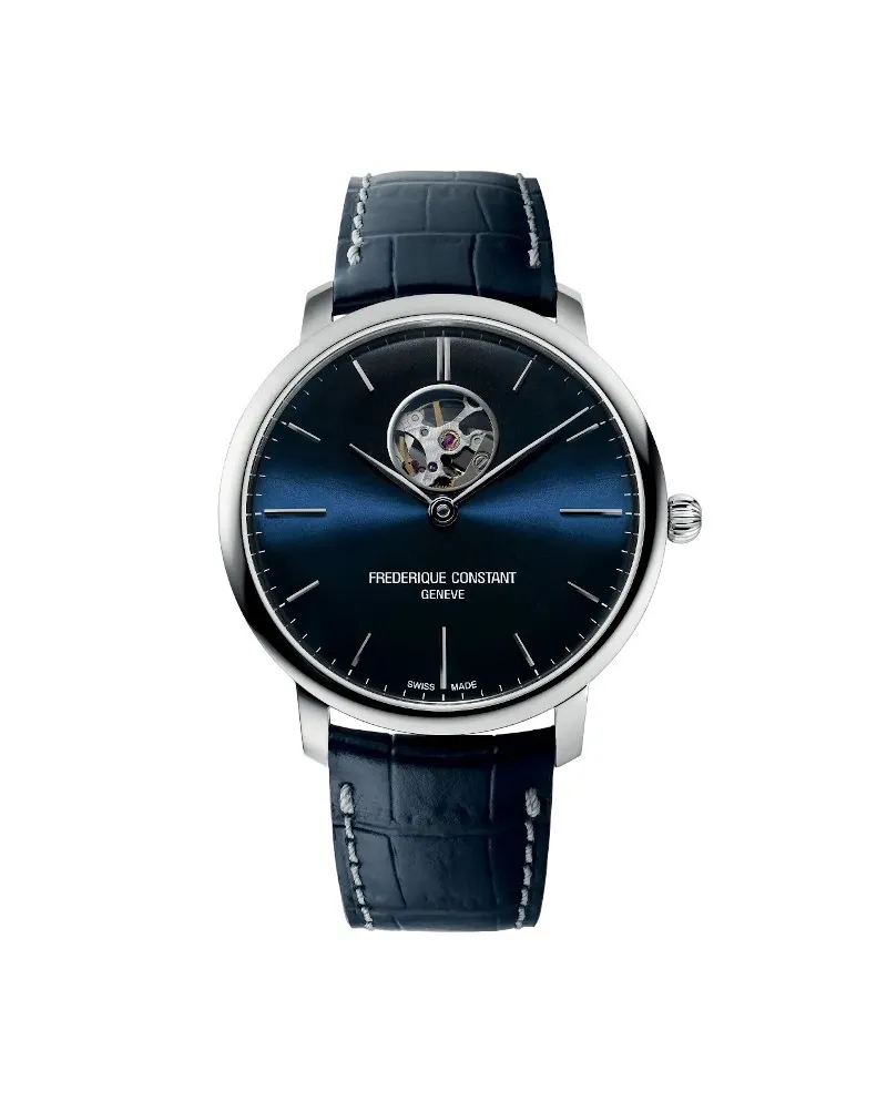 Frederique Constant Classics Slimline Heart Beat Leather Strap Watch