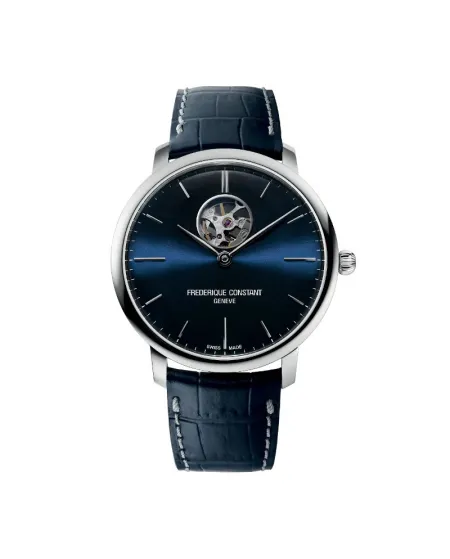 Frederique Constant Classics Slimline Heart Beat Leather Strap Watch