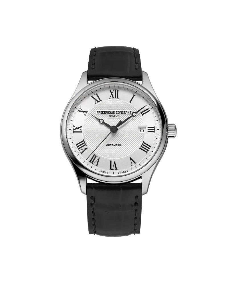 Montre Frédérique Constant Classics Index Bracelet en cuir argenté