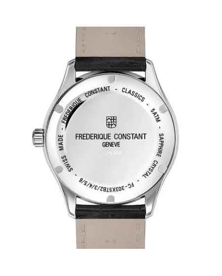 Montre Frédérique Constant Classics Index Bracelet en cuir argenté