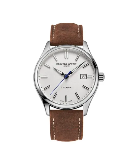 Montre Frédérique Constant Classics Index Bracelet en cuir argenté