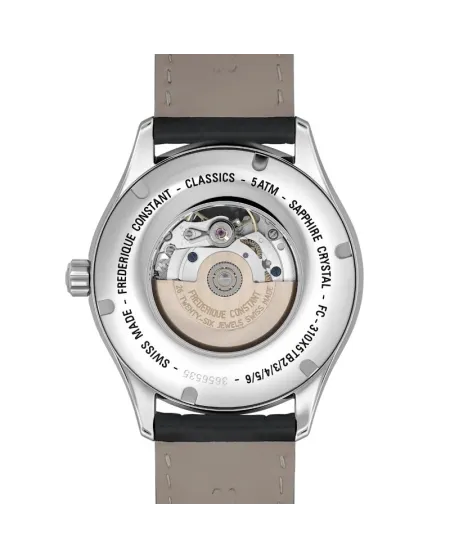 Orologio Frederique Constant Classics Heart Beat Nera Cinturino Pelle