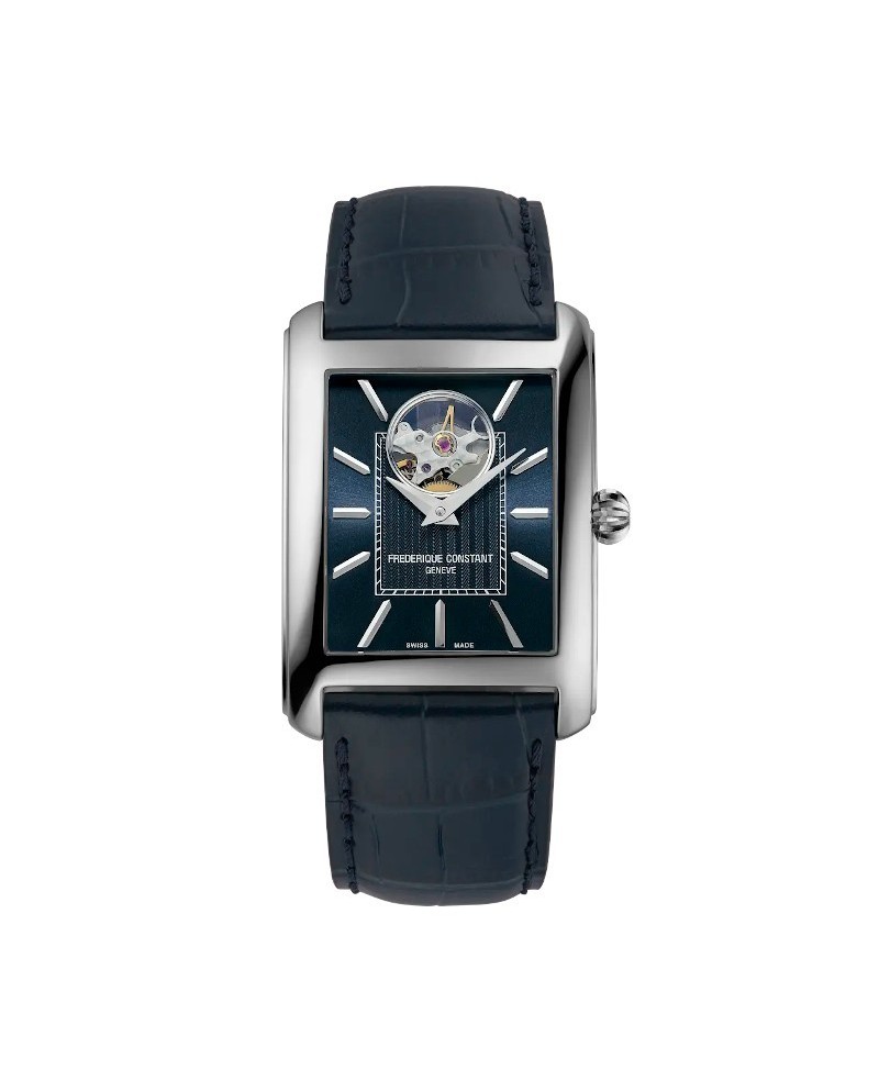 Orologio Frederique Constant Classics Carrée Heart Beat Cinturino Pelle