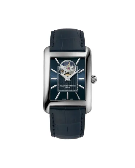 Orologio Frederique Constant Classics Carrée Heart Beat Cinturino Pelle