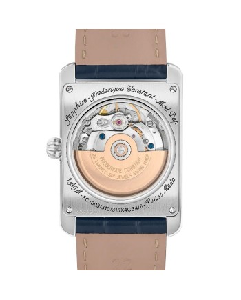 Frederique Constant Classics Carrée Heart Beat Leather Strap Watch