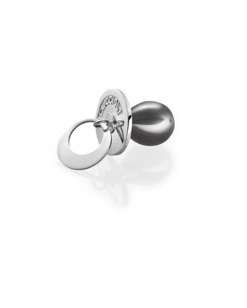 I Ciuccioli Gioielli Ciuccio in argento pvd nero con collana
