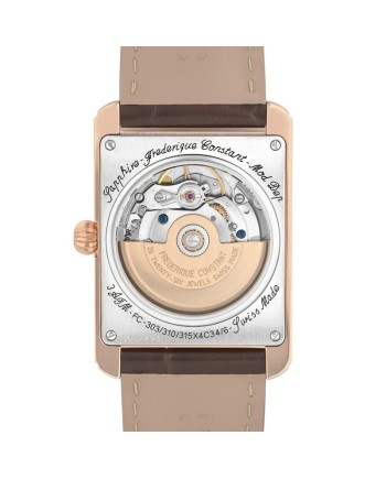 Montre Frédérique Constant Classics Carrée avec bracelet en cuir