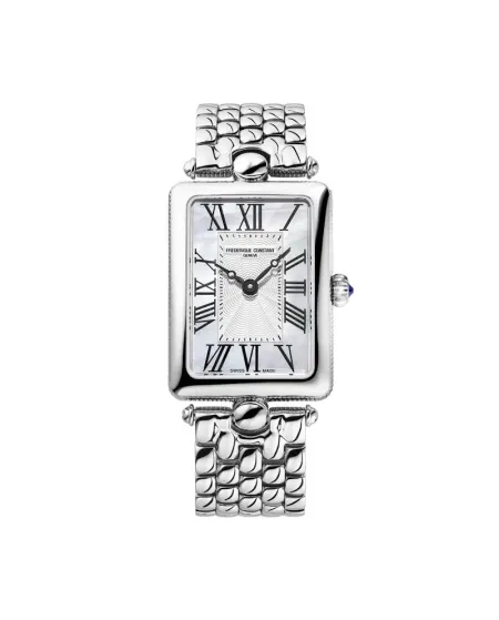 Orologio Frederique Constant Classic Art Déco Carrée Cinturino Acciaio