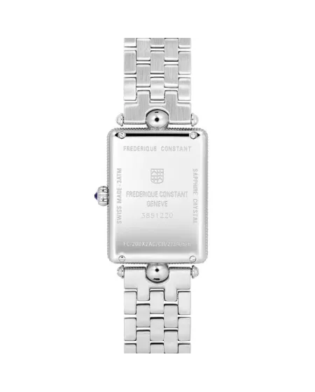 Montre Frédérique Constant Classique Art Déco Carrée, bracelet acier