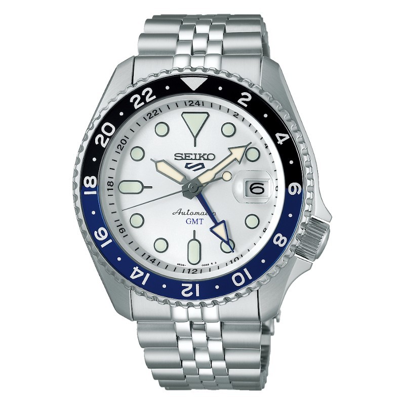 Seiko 5 Automatico Uomo SNKP15K1, Quadrante Bianco Argento, Bracciale In Acciaio, Movimento Meccanico A Carica Automatica