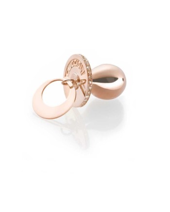 I Ciuccioli Gioielli Pendentif tétine en argent pvd rose et zircons