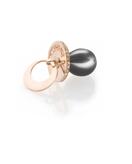 Pendentif sucette I Ciuccioli Gioielli en argent pvd rose et noir