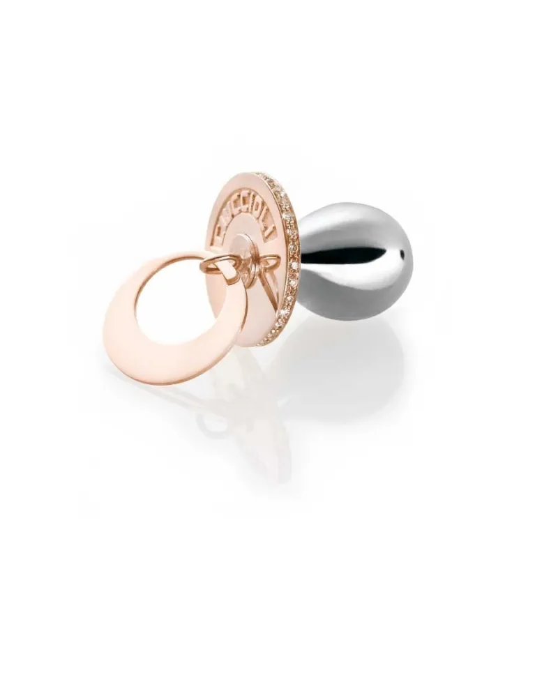 I Ciuccioli Gioielli Pendentif sucette en argent pvd rose et argenté