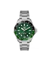 Montre Tag Heuer Aquaracer Professional 300 GMT avec cadran vert et bracelet en acier