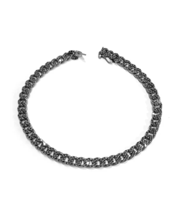 Bracciale Anteo Audace Natural in Titanio con Diamanti Neri