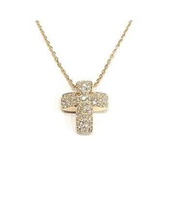 Crivelli Choker in Rose Gold and Cross with Diamonds