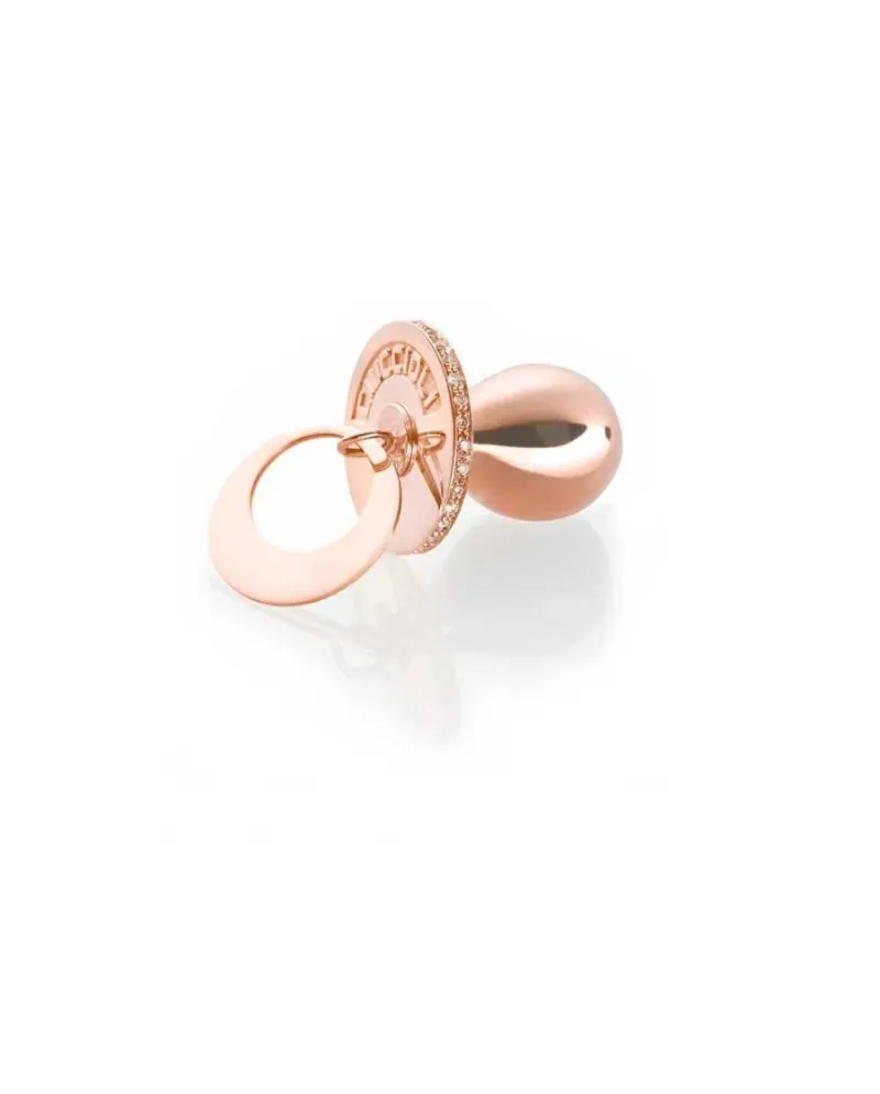 Pendentif pendentif i tétines Petite tétine en argent pvd rose