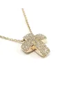 Girocollo Crivelli in Oro Rosa e Croce con Diamanti