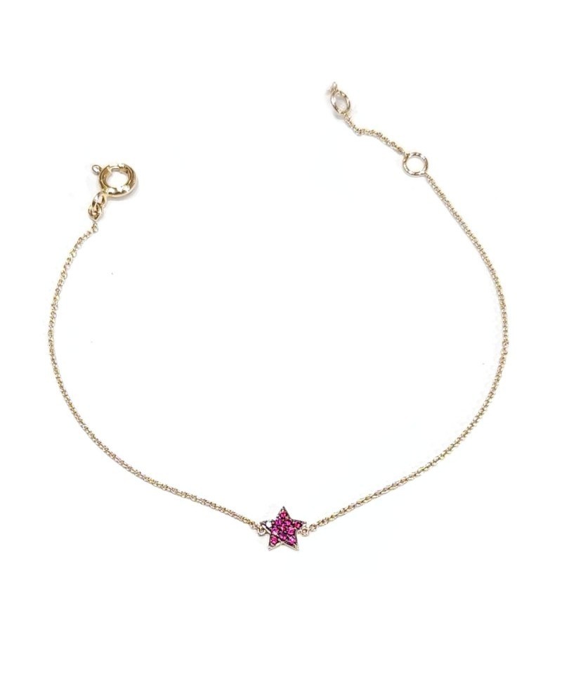 Crivelli Bracelet in Rose Gold with Ruby Star