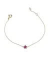 Bracelet Crivelli en or rose avec étoile rubis