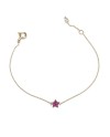 Crivelli Bracelet in Rose Gold with Ruby Star