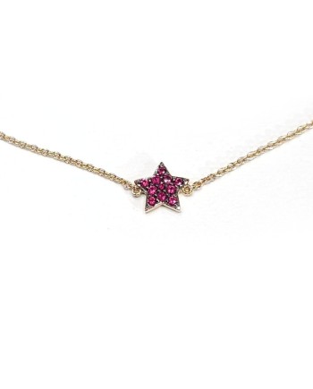 Crivelli Bracelet in Rose Gold with Ruby Star