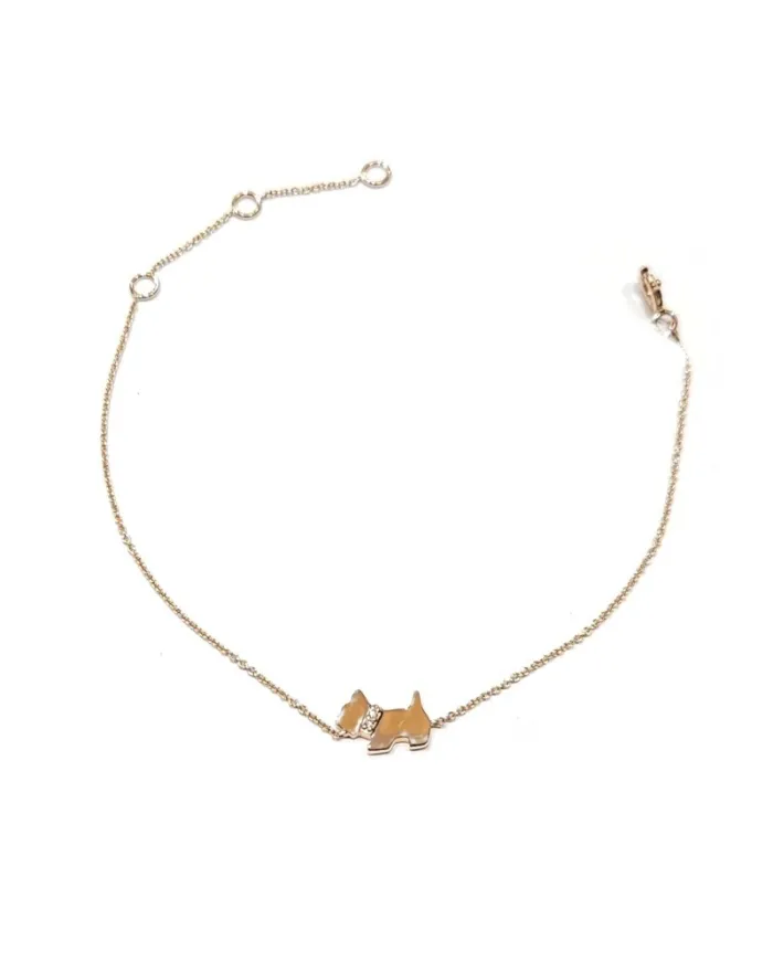 Crivelli Bracelet in Rose Gold with Puppy and Diamonds