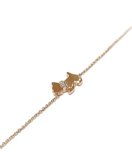 Bracciale Crivelli in Oro Rosa con Cagnolino e Diamanti
