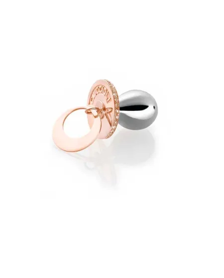Ciondolo pendente i ciuccioli Ciuccio piccolo in argento rosa e nero