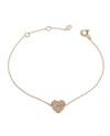 Bracciale Crivelli in Oro Rosa con Cuore di Diamanti Brown