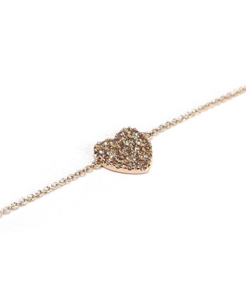 Crivelli Bracelet in Rose Gold with Heart of Brown Diamonds