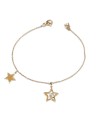 Bracciale Crivelli in Oro Rosa con Stelle e Diamante