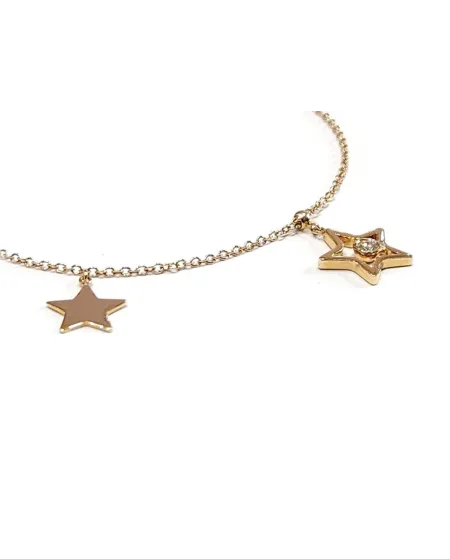 Bracciale Crivelli in Oro Rosa con Stelle e Diamante