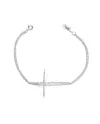Bracelet Crivelli en Or Blanc avec Croix de Diamants