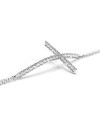 Bracciale Crivelli in Oro Bianco con Croce di Diamanti