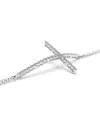 Bracciale Crivelli in Oro Bianco con Croce di Diamanti