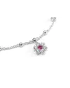Bracelet Crivelli en or blanc avec diamant et fleur de rubis