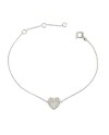 Bracelet Crivelli en Or Blanc avec Coeur de Diamants