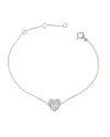 Crivelli Bracelet in White Gold with Heart of Diamonds