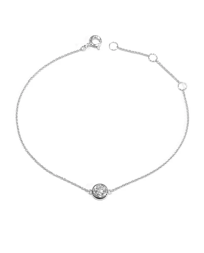 Bracelet Crivelli en Or Blanc avec Point Lumineux