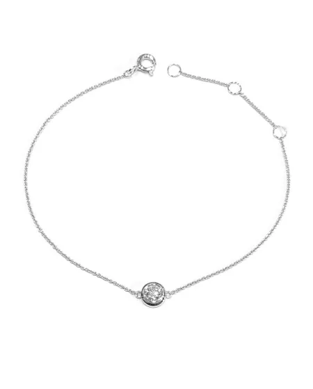 Bracelet Crivelli en Or Blanc avec Point Lumineux