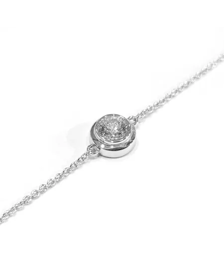 Bracciale Crivelli in Oro Bianco con Punto Luce